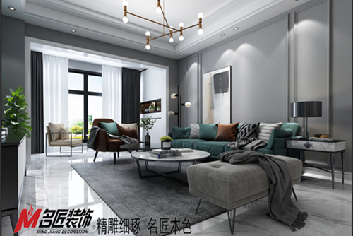 梧州市博愛新苑現(xiàn)代簡約風格三居室裝修案例